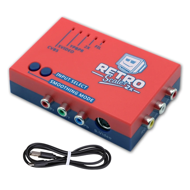 

RetroScaler2x A/V to HDMI-compatible Converter and Line-doubler forPS2/N64/NES Dropship