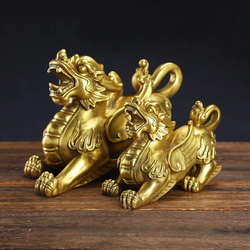 Overlord Walking Pixiu Ornament Brass Craft Office Gift Manufacturer Wholesale