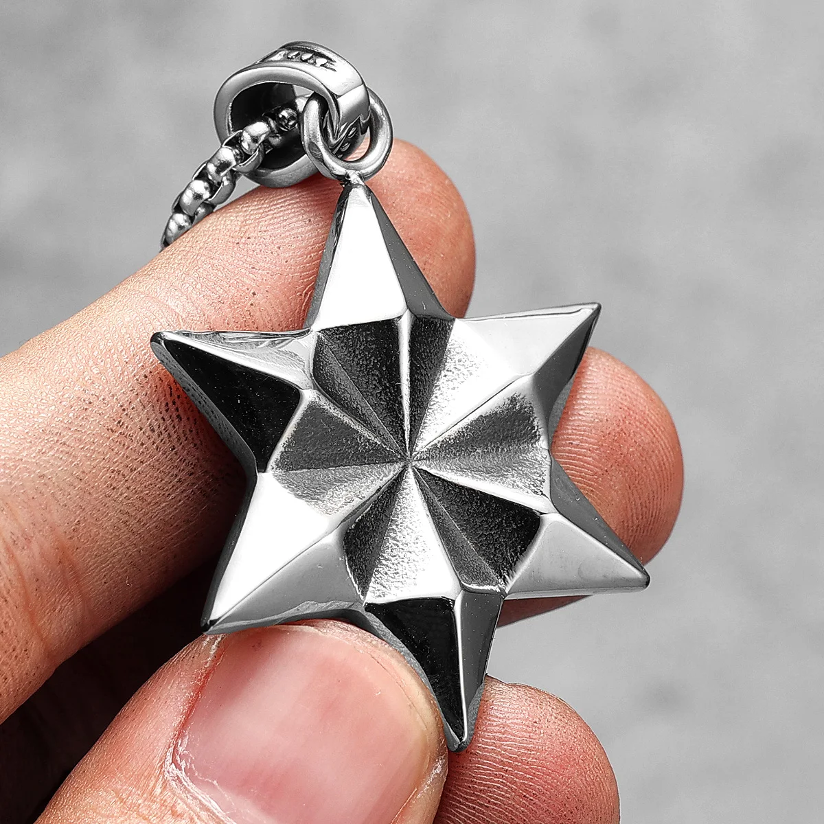 Judaism Six-pointed Star Stainless Steel Men Women Necklaces Pendants Chain Amulet Punk Trendy Jewelry Creativity Gift Wholesale