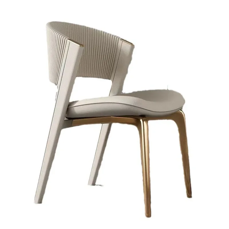 كرسي بلاستيكي مخملي لشخص واحد كراسي فاخرة كراسي فردية مكتب طقم طعام مريح غرفة المعيشة خشبية DC-340 #6