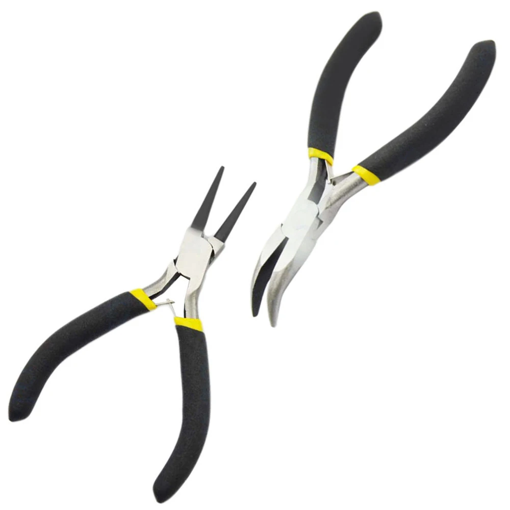 แหนบสําหรับต่อผม คีมจมูกโค้ง มุก นิกเกิล วัสดุเหล็ก คาร์บอนเหล็กชุบแข็ง วิกผม คีมต่อผม