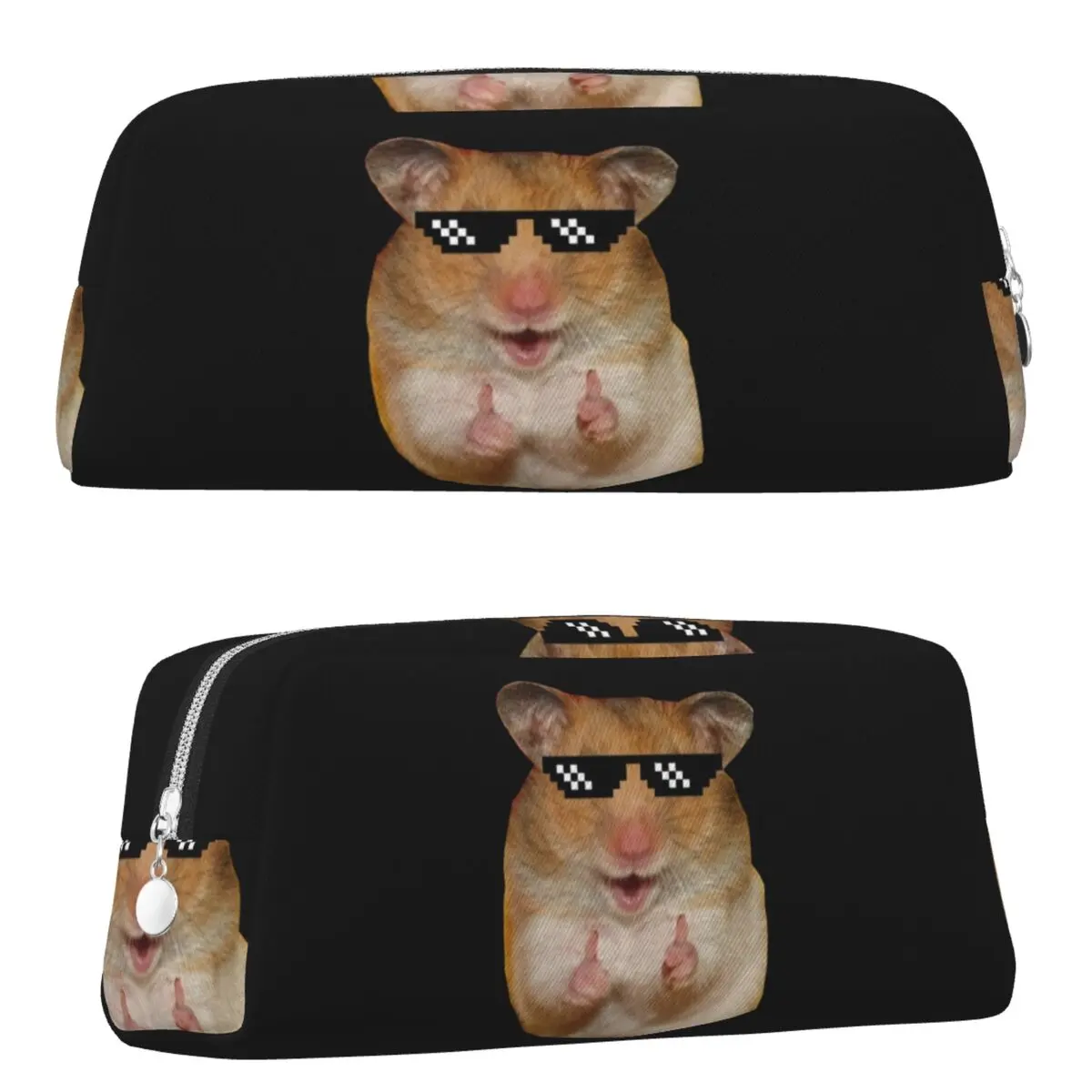 Funny Hamster Pencil Cases for Students Gifts Pen Box Pencil Bag Pencil Pouch Storage Stationery Supplies