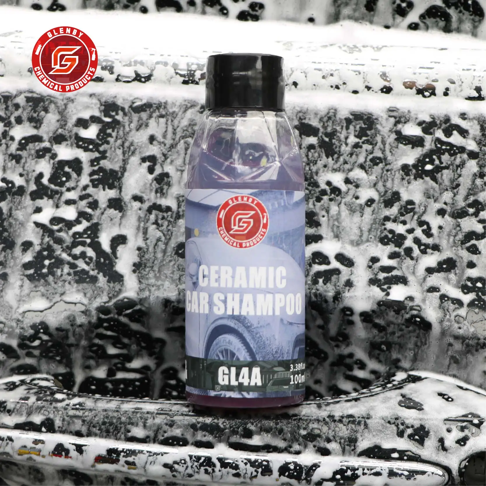 Glenby Car Wash and Wax with Protection High Hydrophobic and Make Car Shine GL4A Ceramic Car Shampoo