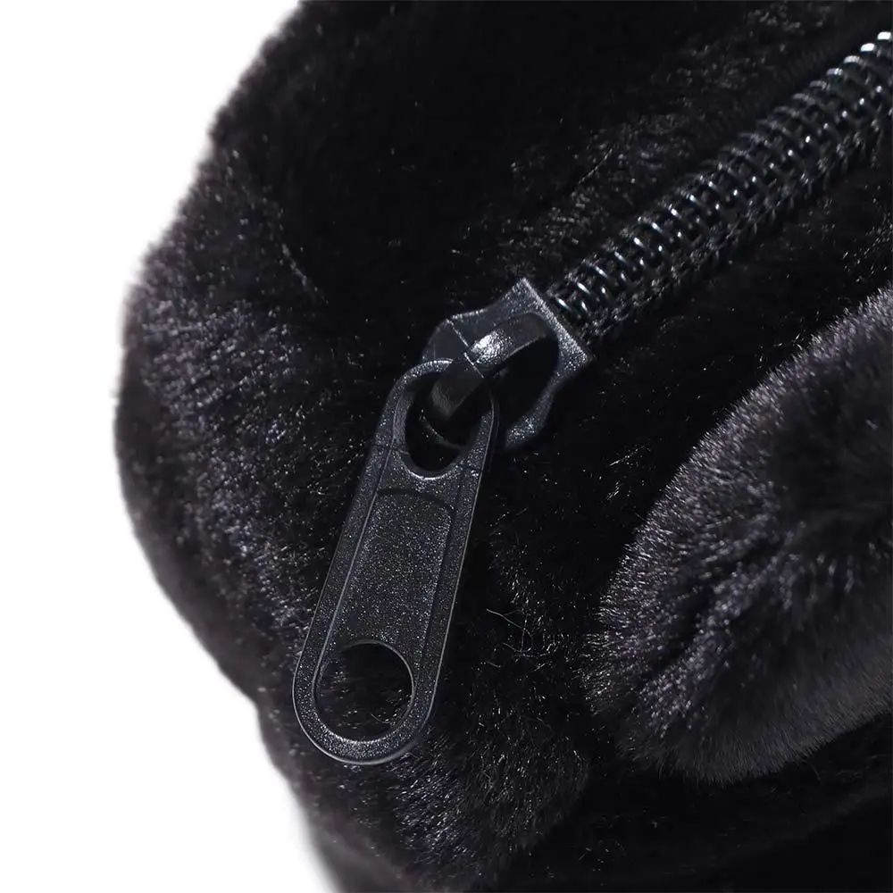 

Animal Doll Cat Plush Pencil Case Cute Design Large Capacity Black Cat Pen Bag Zipper Closure Cartoon Stationery Storage Bag