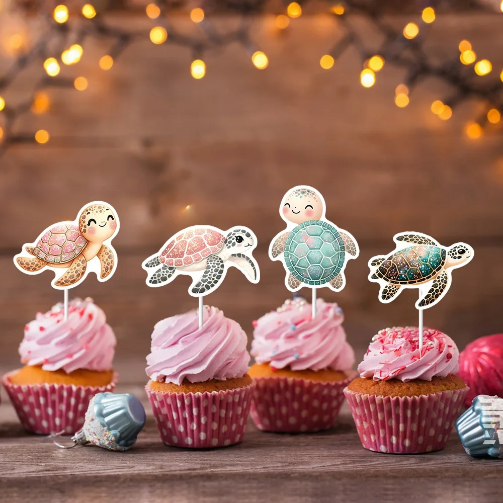 Dekoration Kuchen Plugin, Geburtstagstorte mit Schildkrötenmotiv, geeignet für Muttertag, Vatertag, Geburtstage, Partydekorationen – Detail 3