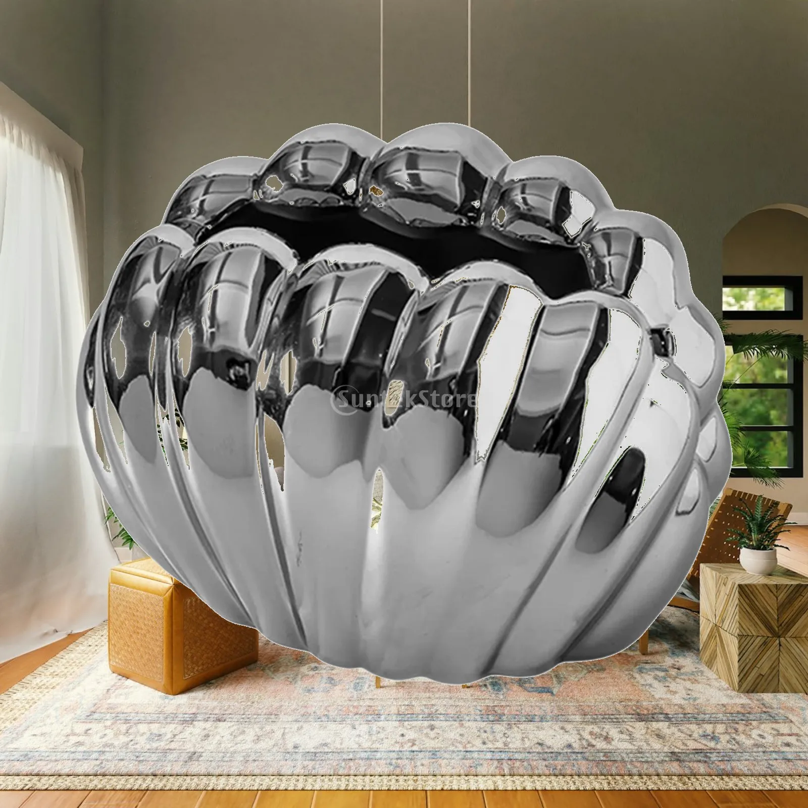 Cute Ceramic Tissue Box Cover Creative Shell Shape Holder Decorative Tissue Case for Hotel Restaurant Bedroom