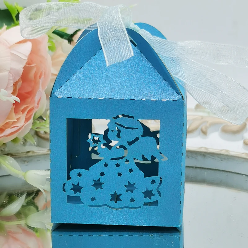 

50pcs Angle Baby Candy Box Paper Packaging Bags Guests Gifts Baby Shower Girl Birthday Gender Reveal Party Decorations Supplies