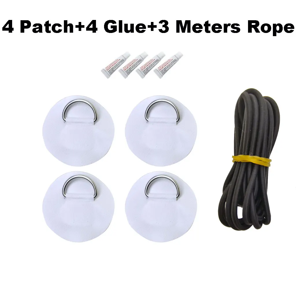 6,5 cm D-Ring-Patch für Schlauchboote, Kajaks, Dingis, SUPs, PVC-Patch für Stand-Up-Paddleboards, Kanus, Rafting-Seilring-Patch