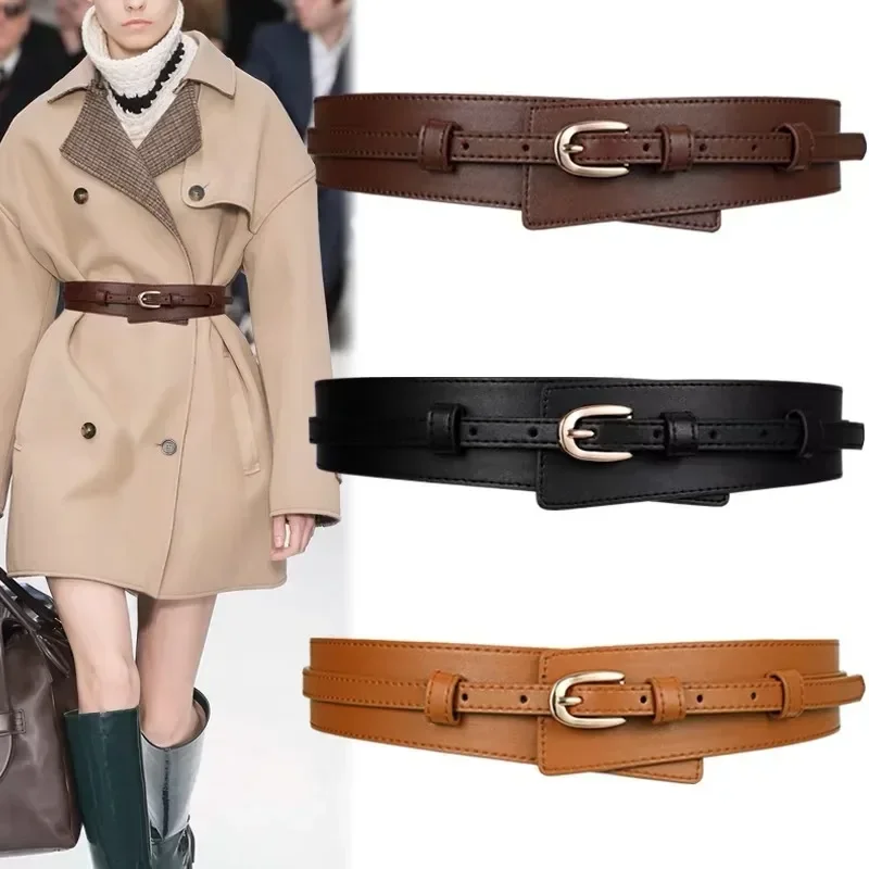 

Fashion Luxury Leather Women Men Belts Pin Buckle Elastic Tight Waistband Suit Sweater Dress Jeans Coat Shirt Decorative Belts