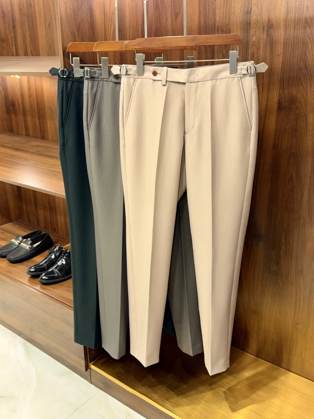 

LP старые деньги ветер шерсть смешанные деловые повседневные прямые брюки