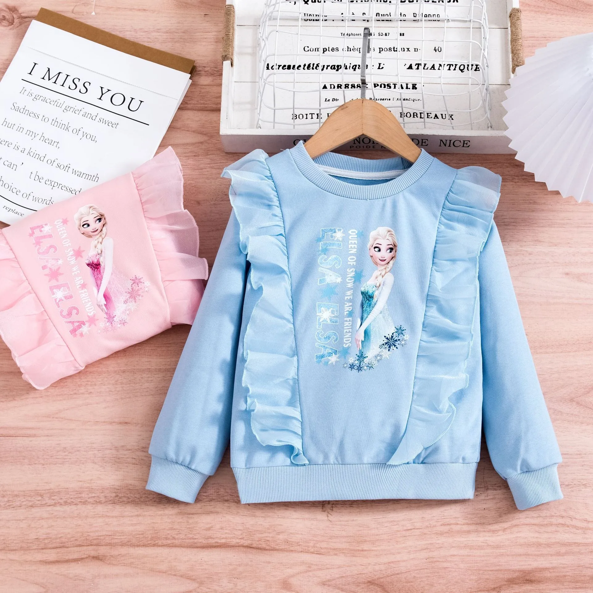 

Disney Tee Shirt Quality Cotton 2024 New Girl Tops for Children T-shirt Girls Long Sleeve Kids Tops Frozen Elsa Clothes 2-10Y