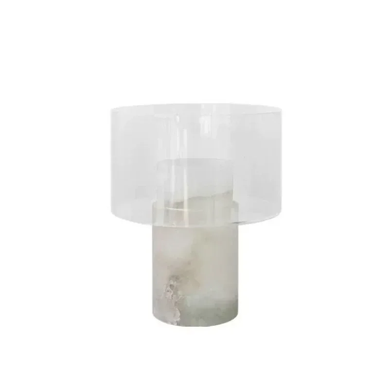Modern creative Nordic light luxury natural marble flower ware model room sales office living room coffee table desktop flower