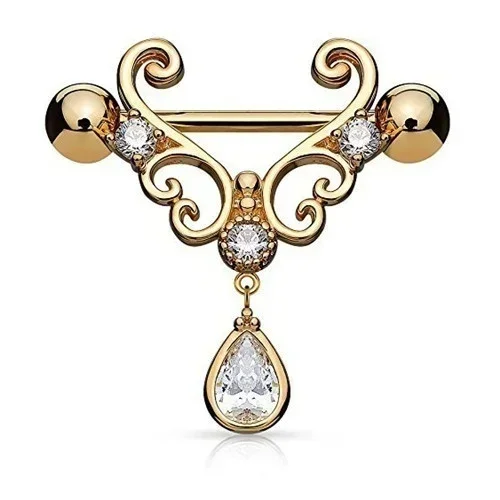Delysia King Sexy Ladies Water Drop Punk Nipple Ring 2021 Fashion Crystal Piercing Jewelry image 3