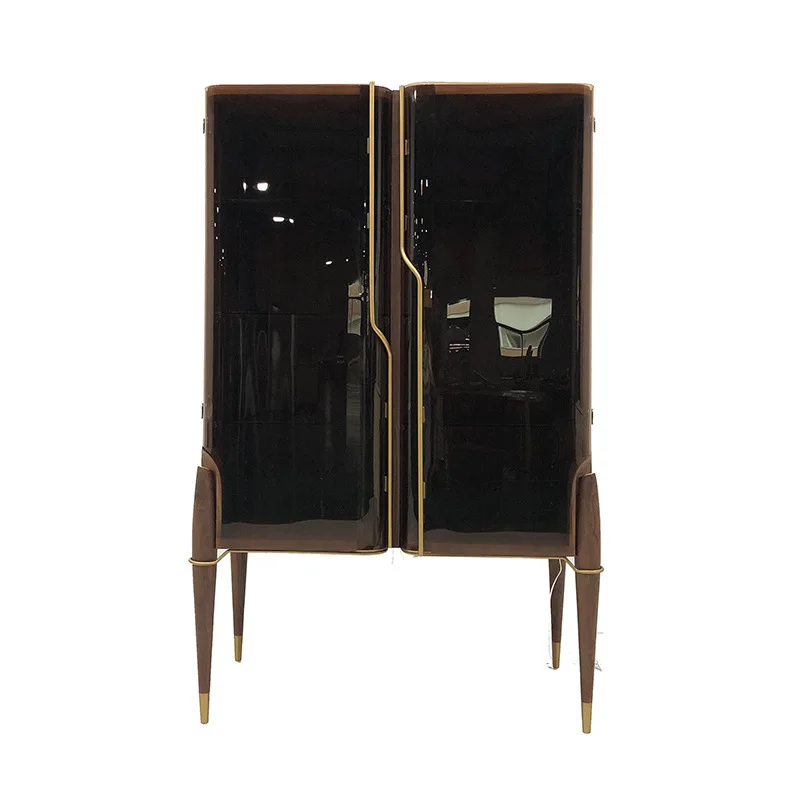 Glass door wine cabinet display cabinet modern living room wall decorative cabinet