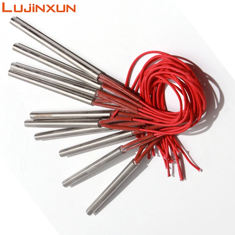 

LUJINXUN 10pcs Stove Cartridge Igniter Heating Element 9.5x85/100/120/150mm Cartridge Heater 200W-350W for Food Processing