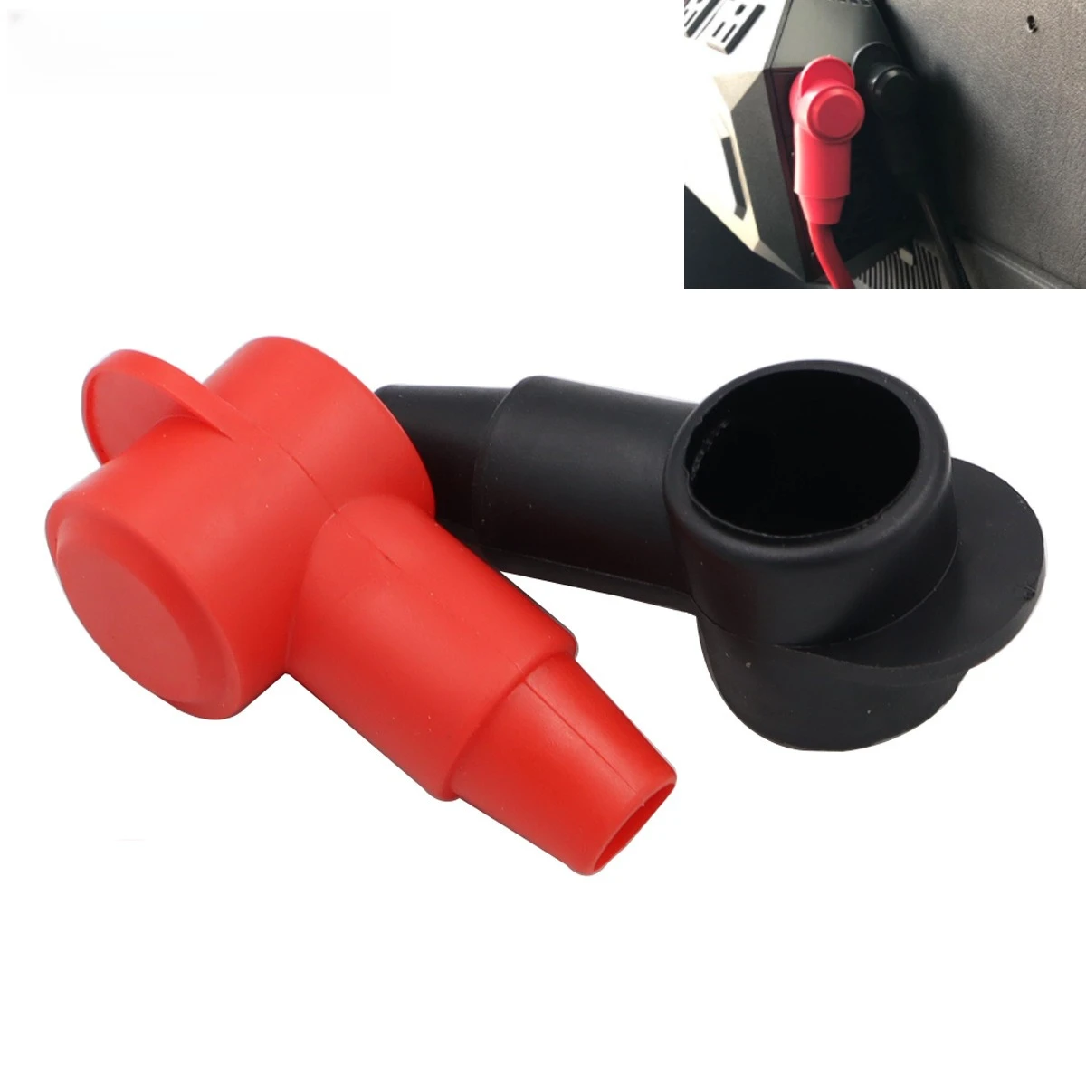 Battery Terminal Insulating Covers PVC Cable Lug Protector Lug Caps for Auto Marine Rubber Covers Tool Parts
