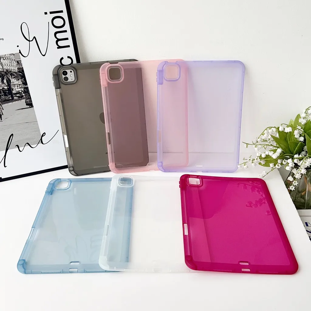 

TPU Soft Case For iPad Pro 11 2024 5th A16 11 inch Air 7 11 6 5 4 3 Pro 2 1 Pro11 10th 10.9 10.2 9.7 Mini 7 6 5 4 With Pen Slot