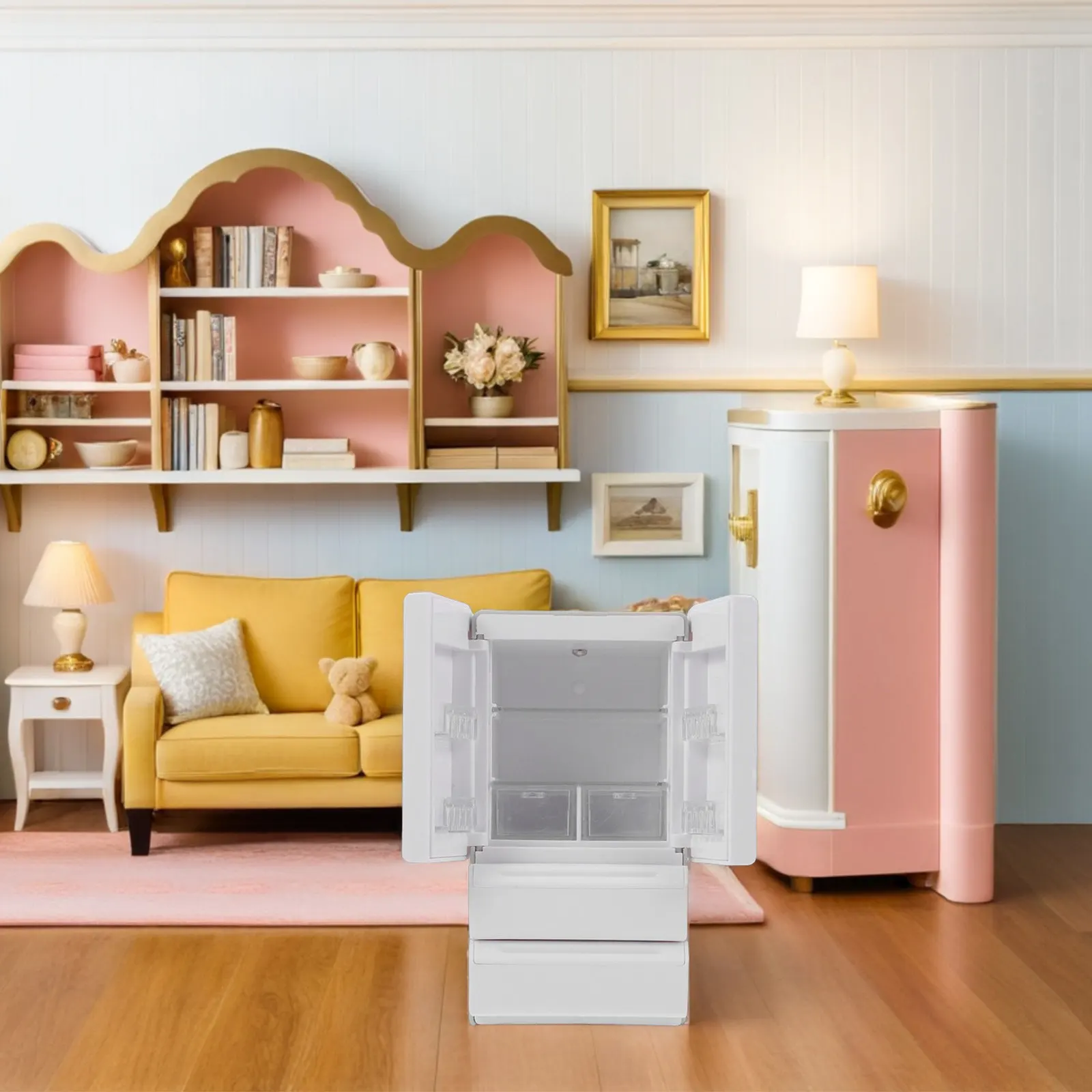 miniature-mini-fridge-white-double-door-with-built-in-light-interactive-pretend-play-kitchen-fridge-for-kids-pretend-play-toy