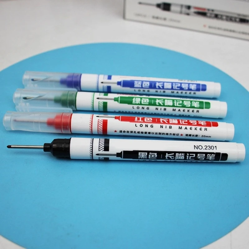 10 Chiếc Lỗ Sâu Thợ Mộc Bút Dài 20Mm Đầu Thợ Mộc Bút Đánh Dấu Gỗ Mark Dụng Cụ Đầu Dài Lỗ Sâu Bút Đánh Dấu