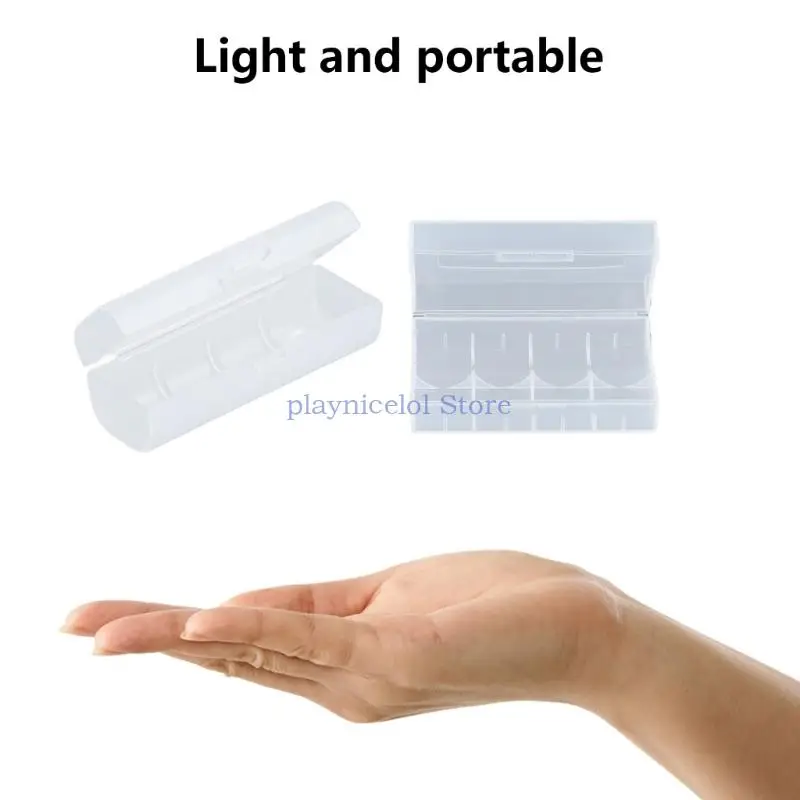 Clear Battery Storage Case for 1pc/2pc 21700 Batteries Container Protect Your Batteries, Prevent Short Circuit and Dust