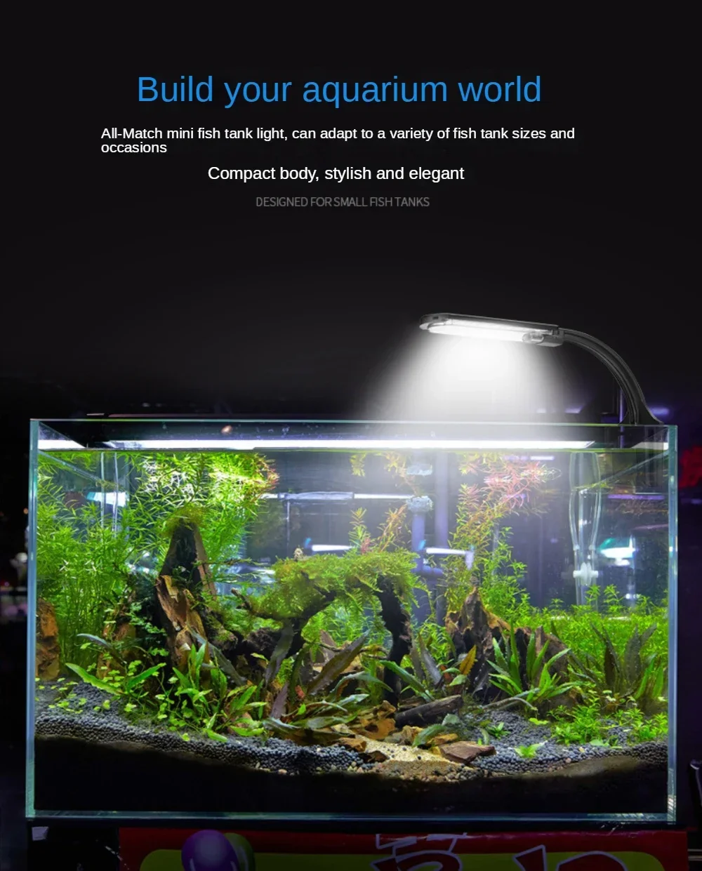 

Aquarium LED Light, LED Fish Tank Clip Light, Full Spectrum Aquatic Plant Lamp,Seawater LED Aquarium Fixture for 1 To 3 Gal Tank