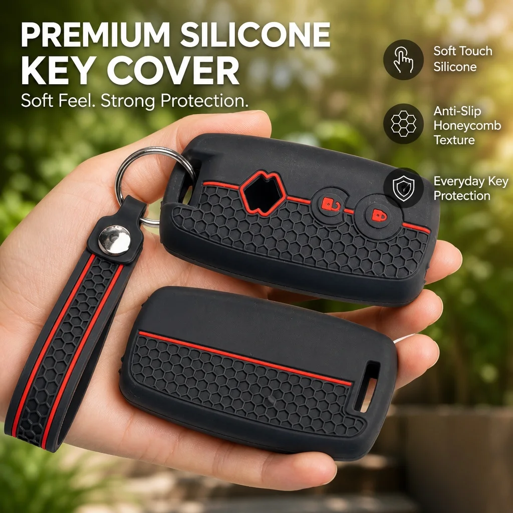 Key Fob Cover for Elastic with Keychain Anti-Scratch Shockproof Soft Grip Dust Cover Easy Install Button Friendly Lightweight