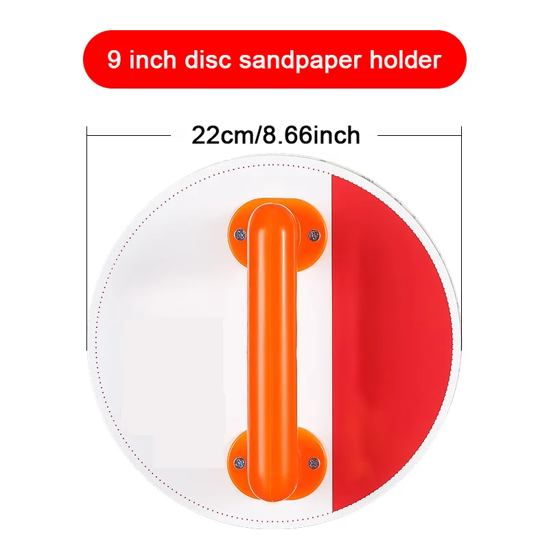 9-inch disc table Build Portable Self-AdhesiveSandpaper Holder-Wear-Resistant,Non-Slip Thickened Plastic Sanding Board for Home