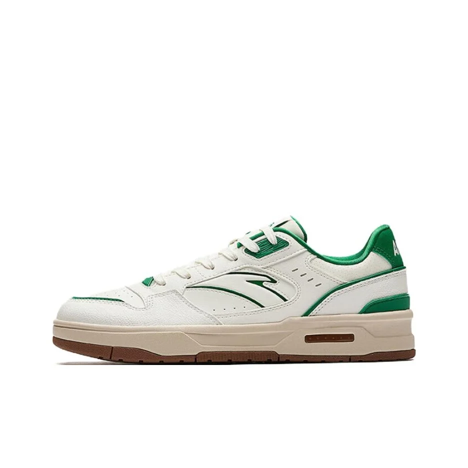 Anta Lieyan1.0 Coverage Slip Resistant And Abrasion Resistant Low top Skateboard Shoes Men's White Green 112528091-2