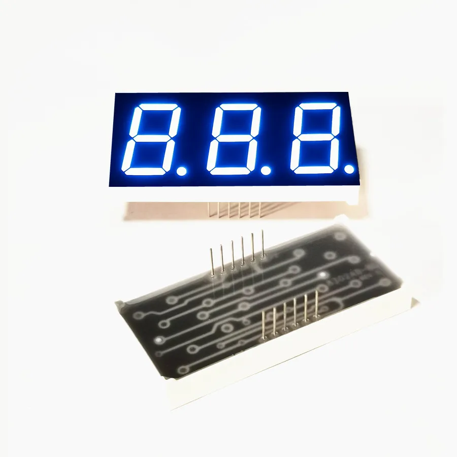 10 قطعة 0.8 بوصة 3Bit الضوء الأزرق وحدة رقمية KYX-8301AB/BB 12Pin 59.3*27.5*8.4 مللي متر LED Digitron الكاثود المشترك أنبوب رقمي