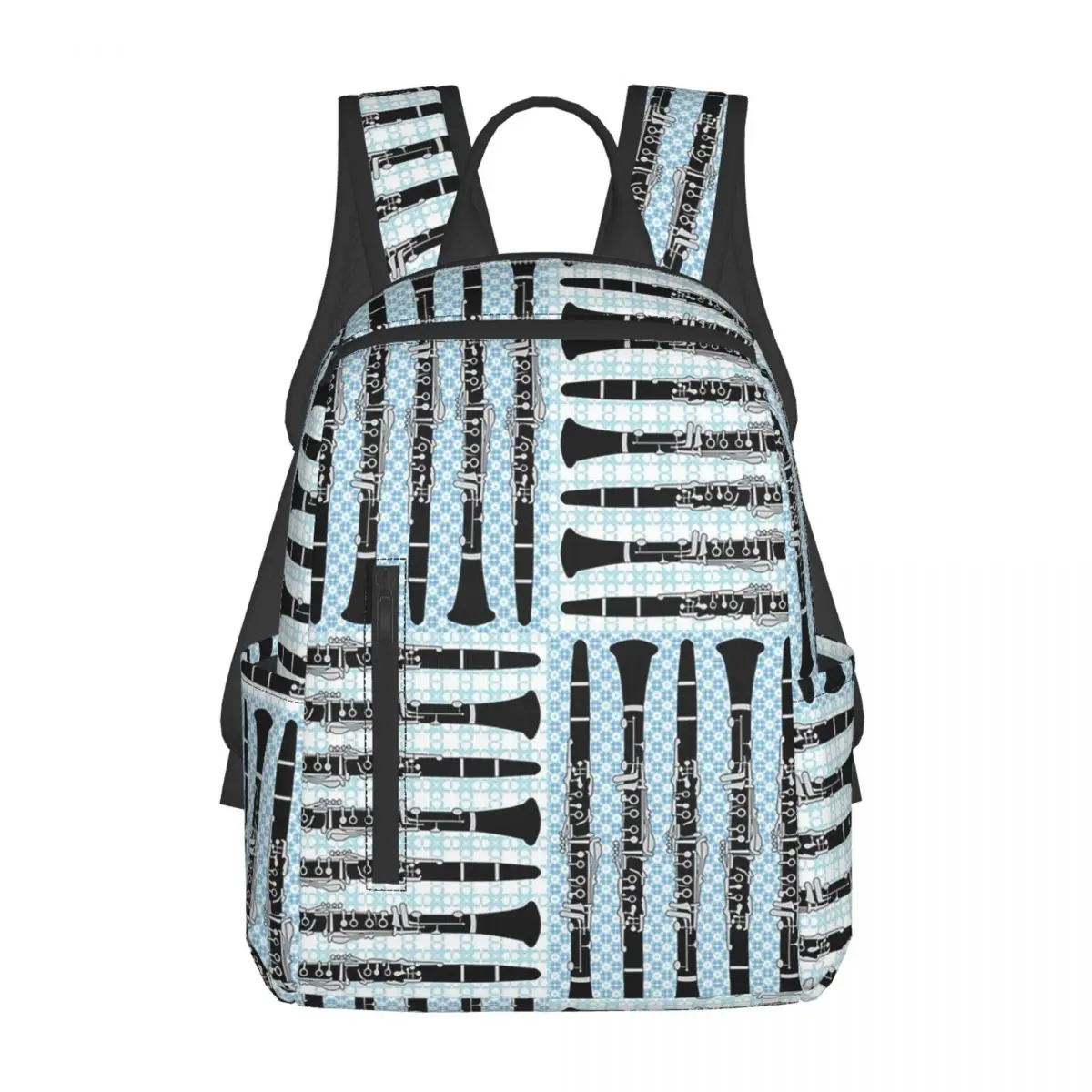 

Clarinet Crosshatch Pattern Backpack Large Capacity Children BookBag School Bag Shoulder Bags for Men Women