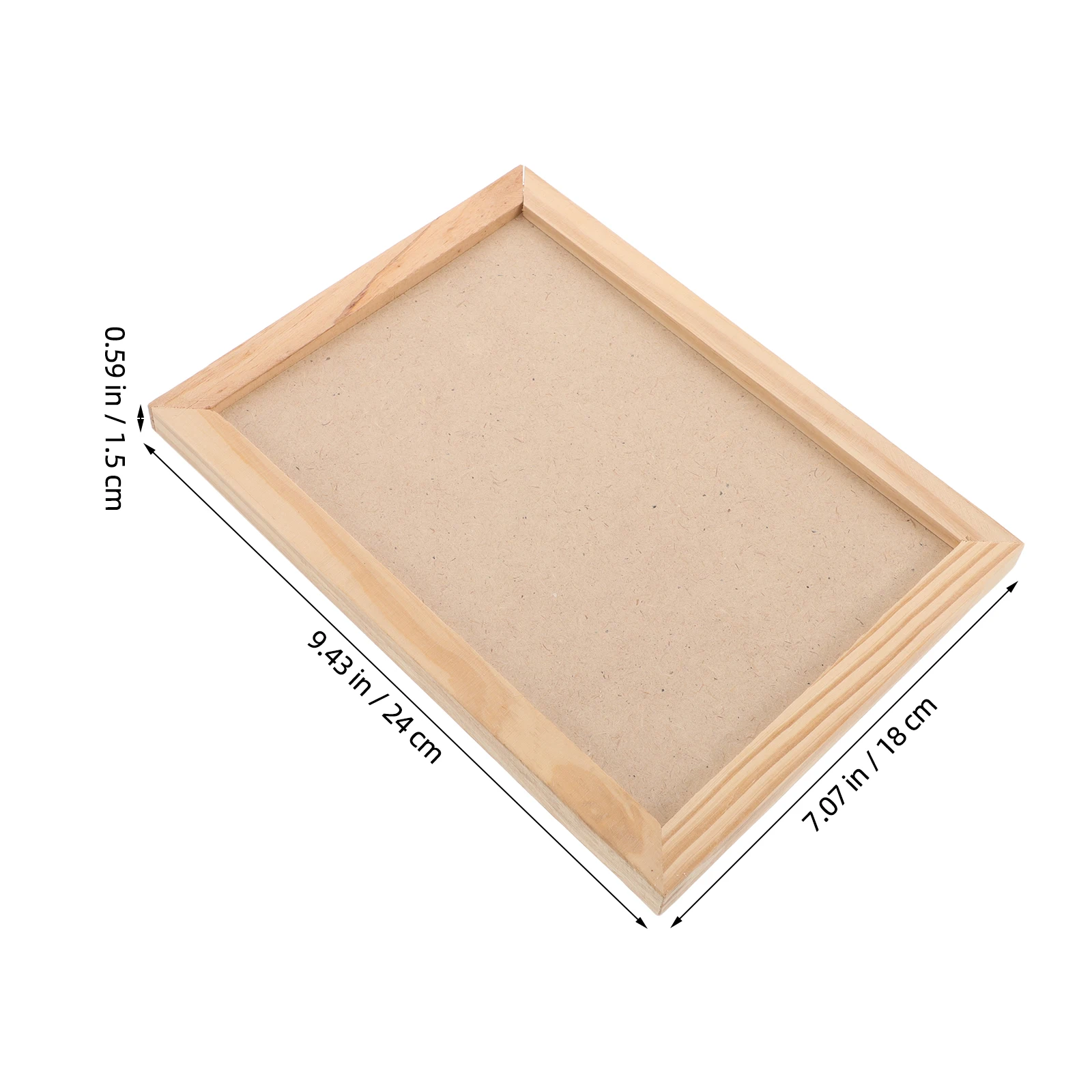 3 قطع من إطارات الصور المصنوعة من الخشب الصلب غير المكتملة، إطارات صور قابلة للطلاء، إطار خشبي لعرض ريفي طبيعي #2