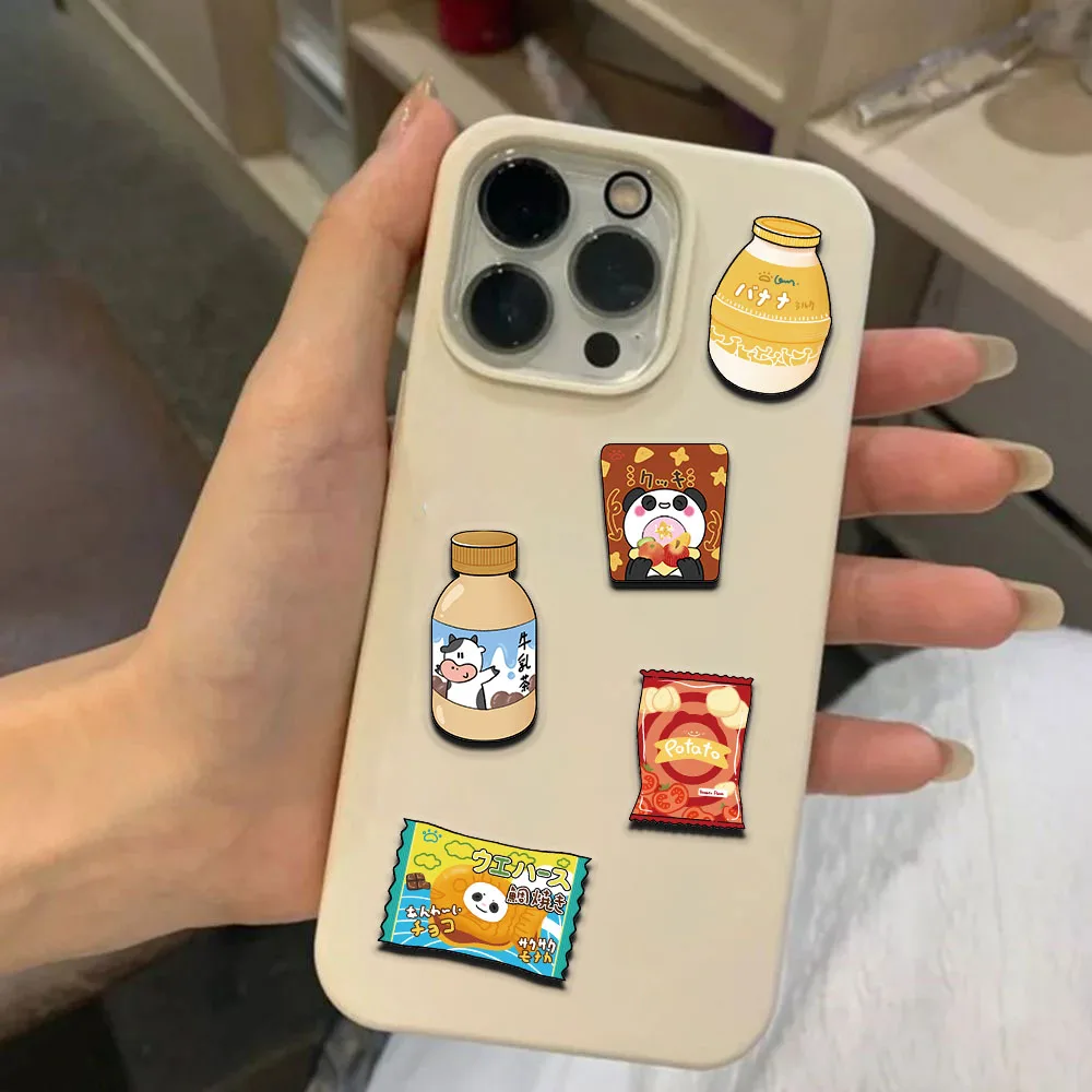 50 sztuk naklejek na żywność do sklepów z przekąskami odpowiednich do telefonów komórkowych, artykułów papierniczych, lodówek, albumów do scrapbookingu, talerzy imprezowych.