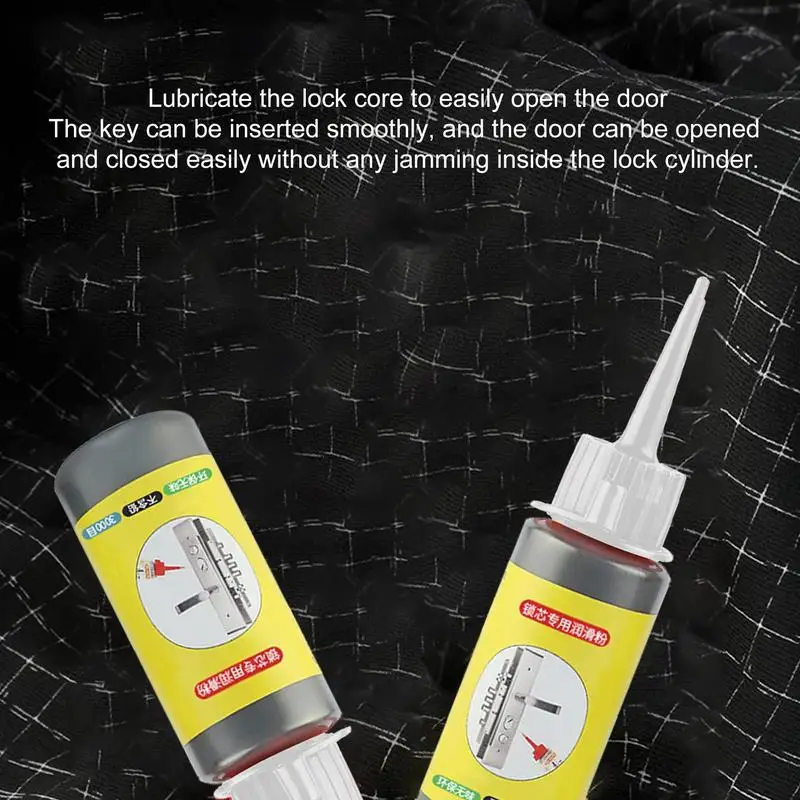 60ml Graphite Powder Lubricant Natural Lock Core White Cover Lubricant Household Supplies For Window Guides Keys Door Guides