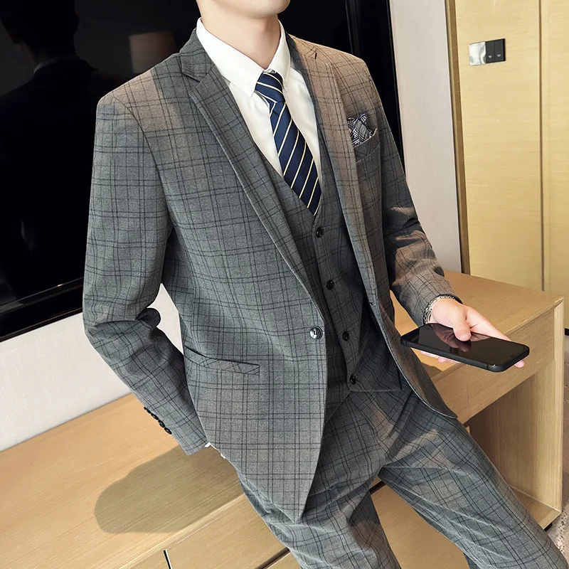 بدلة مأدبة عصرية للرجال، رقص، مغني، مضيف، فستان مأدبة زفاف غير رسمي متقلب، بدلة أداء نجمة ذكر 2026 #1