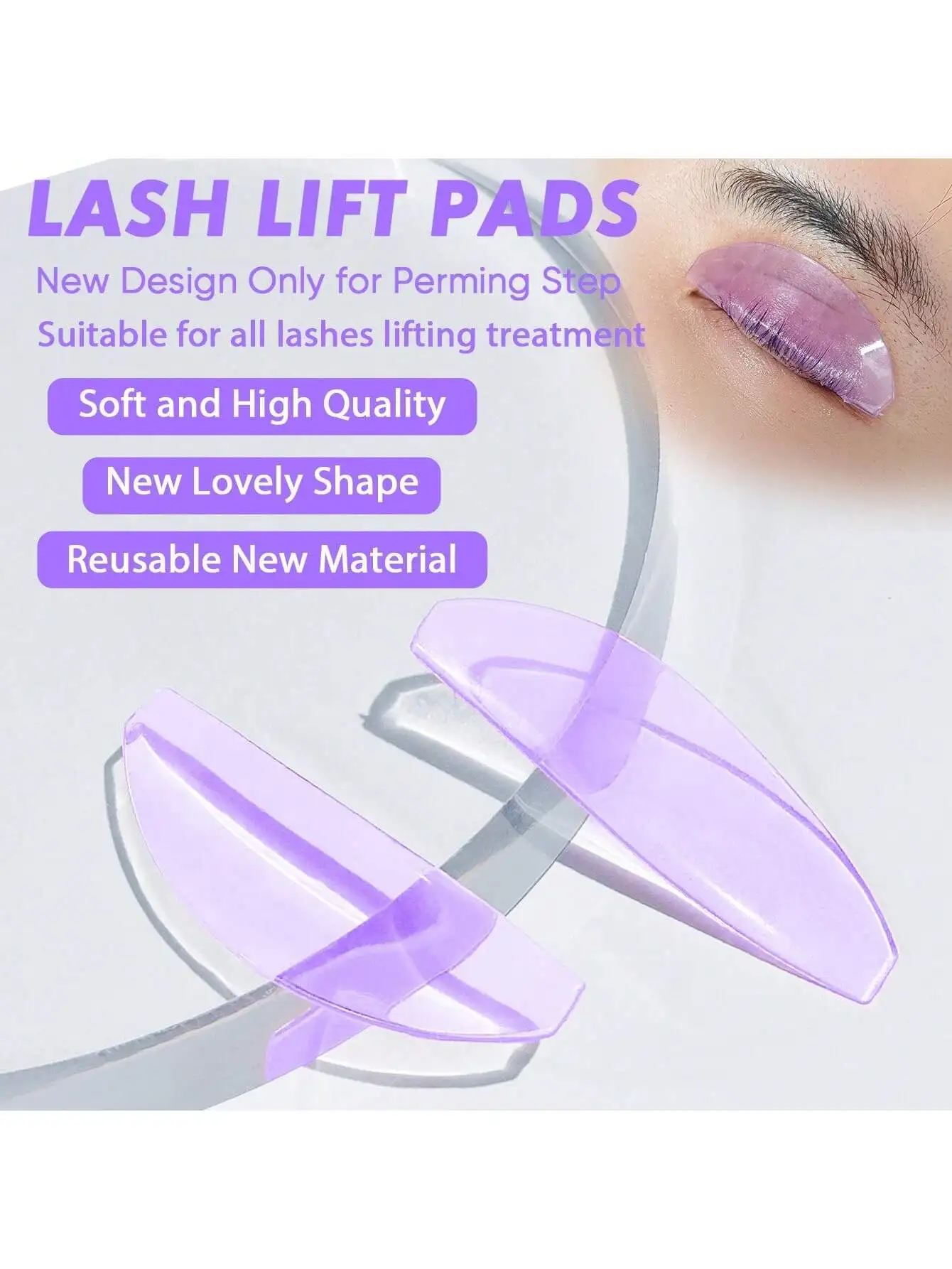 1 Pair Softening Lash Lift Pads, Reusable Eye Patches, Lash Lift Pads 1 Pair Ultra-Thin Reusable, A Good Helper For Perming