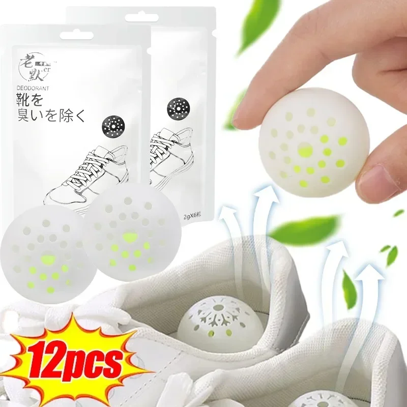 2/12Pcs Shoes Deodorant Balls Multifunction Tea Scent Fresheners Home Shoes Sock Freshener Closet Fresh Deodorization Balls