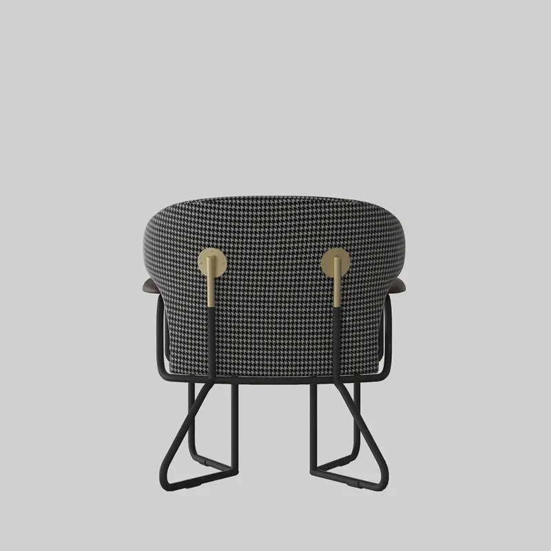 Living room single leisure chair, simple Nordic single sofa, modern light luxury wrought iron tiger chair designer sofa chair