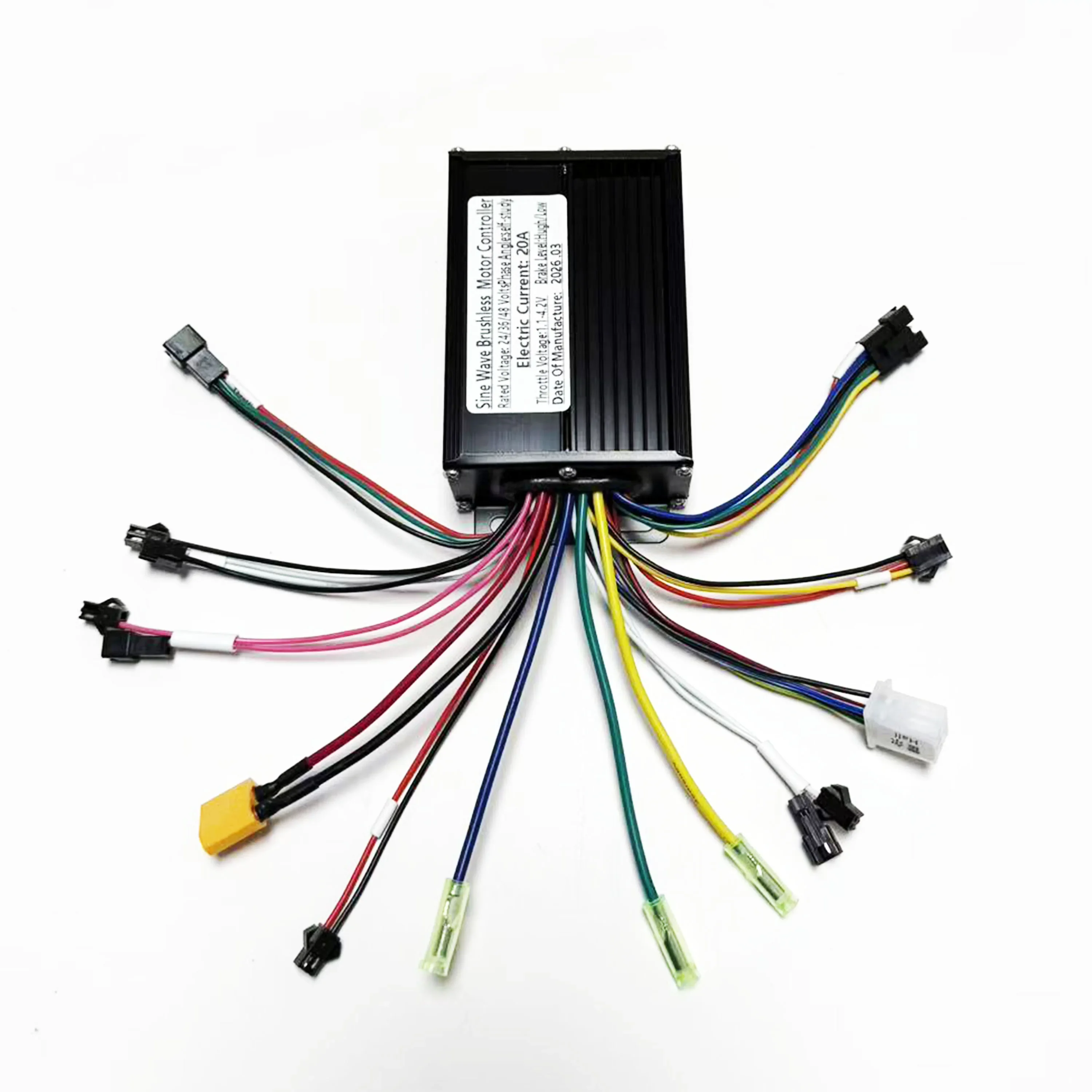 HTMCK36V/48V/64V 20ASine Wave Brushless Motor Controller 350W for UART No.2 Protocol Compatible with S866 TF-100 SW900 Instrume