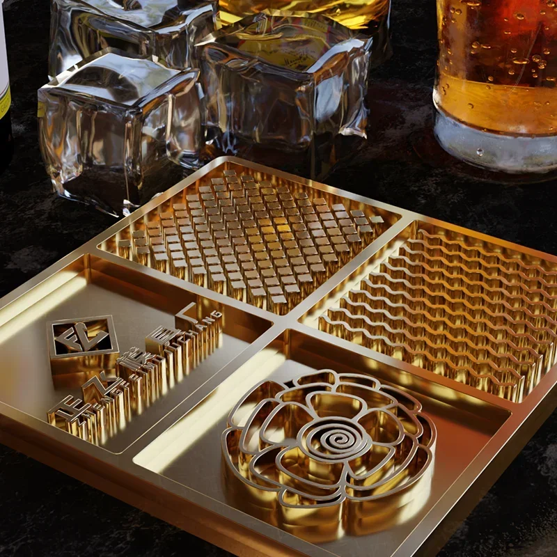Ice Branding Stamp Designer Plate for Whiskey Cocktail Ice Cube Personalized Brass Mold