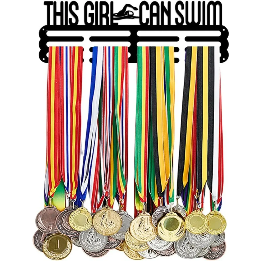 Medal Holder Display Swimming Medal Hanger Award Ribbon Hanger 3 Lines Trophy Shelf Awards Ribbon Cheer Gymnastics Making Kit