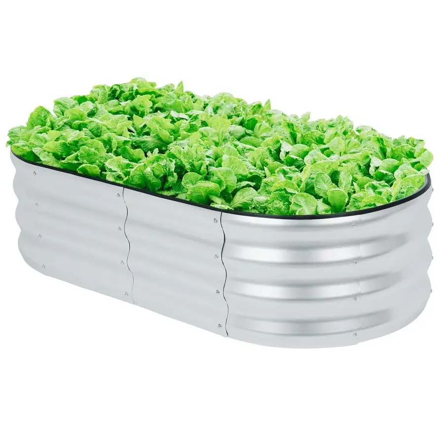 

Оцинкованная металлическая грядка 4x2x1 фут, уличные грядки-ящики для выращивания овощей и цветов, распродажа