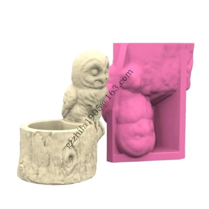 

Silicone Flower Pots Mold Flower Vase Molds Owl Silicone Texture for Succulent Planter and Resin Casting Craft .A5KE