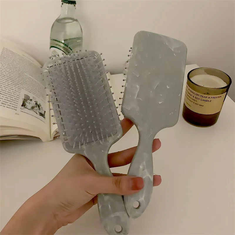 1/2/5Pcs Marble Print Air Cushion Massage Comb Nylon Bristles for Scalp Care Detangling Hair Brush Salon Styling Tool