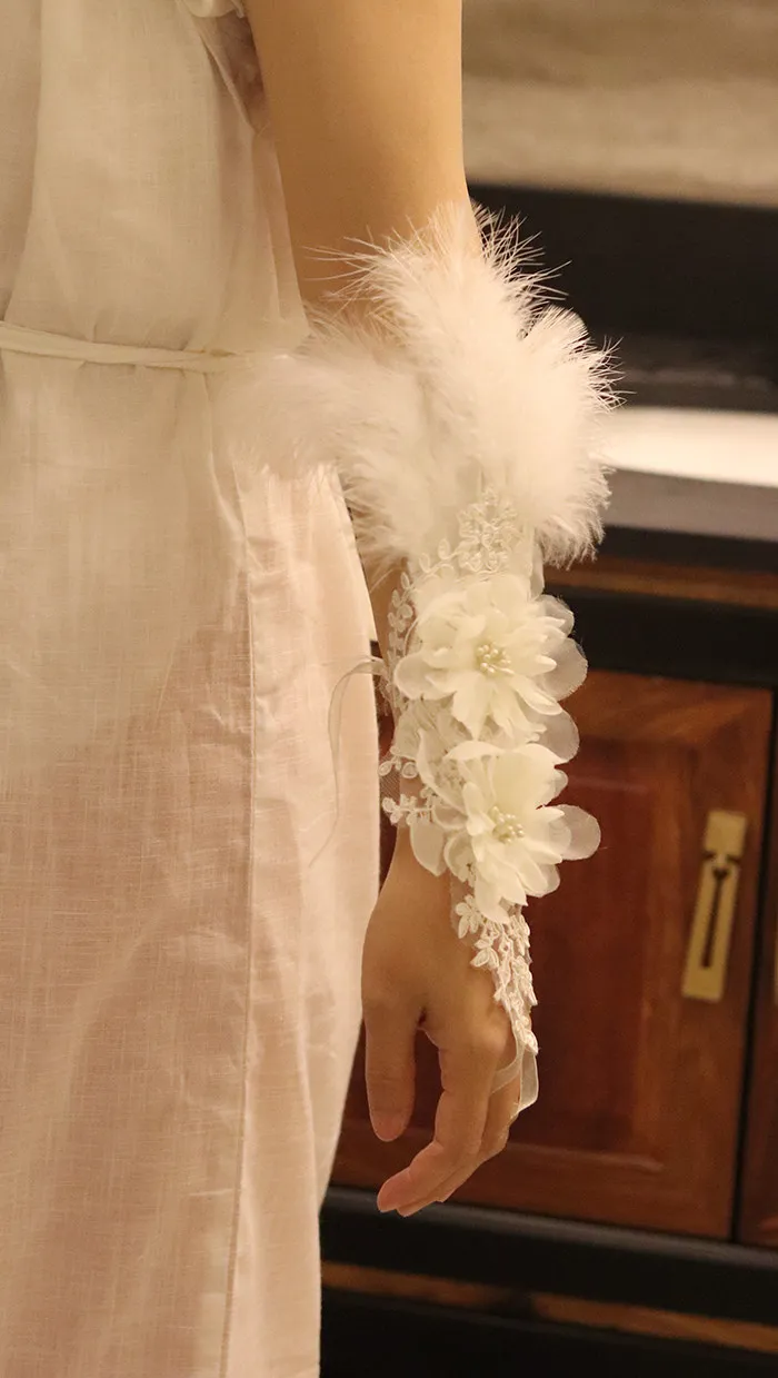 Vintage bridal wedding beautiful Lolita wrist jewelry wrist glove stage performance dance accessories