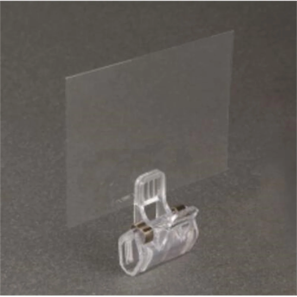 Plastic Pop Sign Clip Name Card Display Merchandise Price Tag Label Holder Cover 146x102mm Tube Clip Customized Sizes