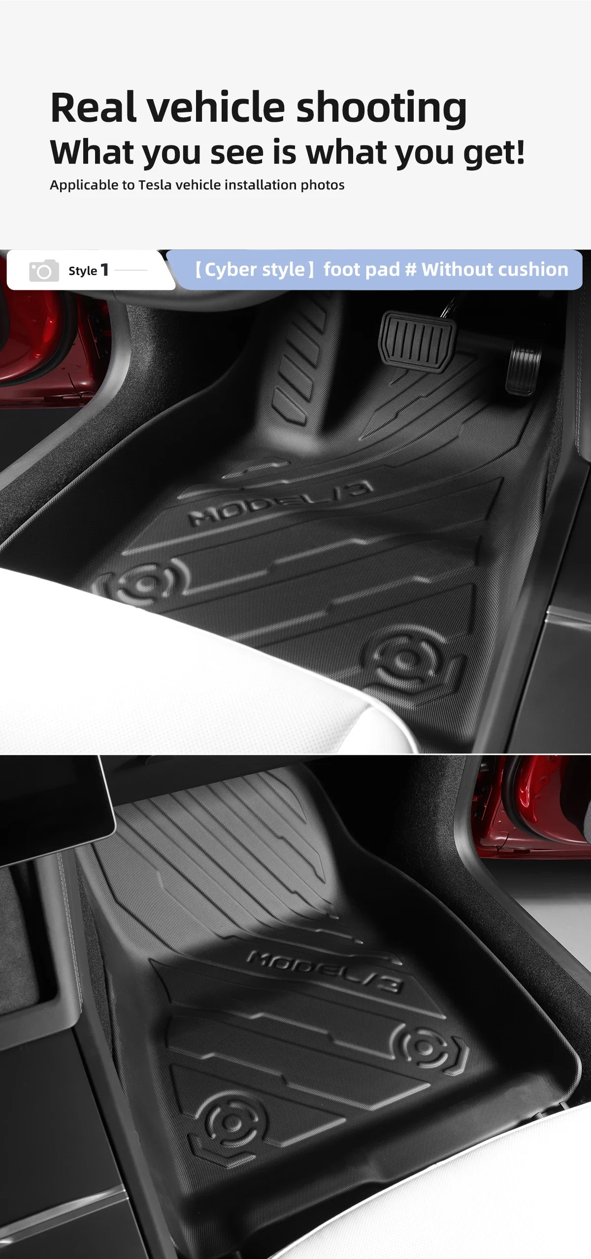 Fußmatten für Tesla Model 3 Highland 2024, Automatten, Fußpolster, schwarzer Teppich, Schutzmatte für die Rückenlehne der Rücksitze, Autozubehör. – Detail 13