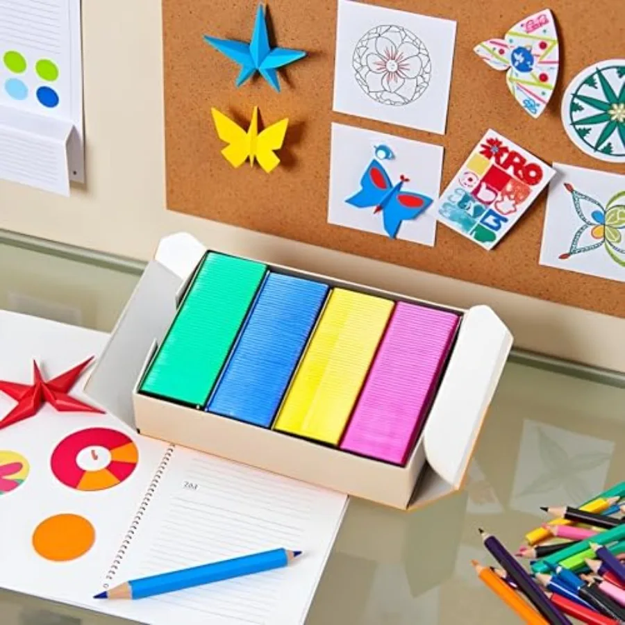 800 Stück Mini-Farbheftklammern, DIY-Shop-Hefter, Nachfüllungen, Standard-Buchheftklammer, Mini-Farbheftklammern, Büro- und Schulbedarf, 12 6 mm