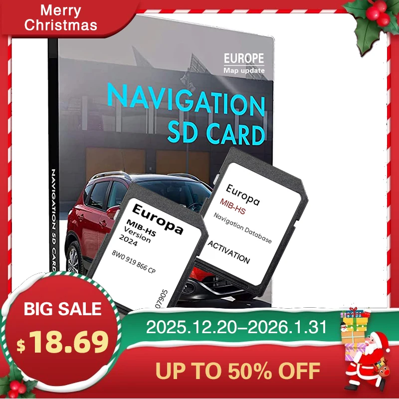 สําหรับ Audi A345 S345 RS345 Q25 SQ25 RSQ25 2015-2020 รถ Update MIB-HS ระบบ 2024 ยุโรป UK ถนน SD GPS การ์ดอุปกรณ์เสริม
