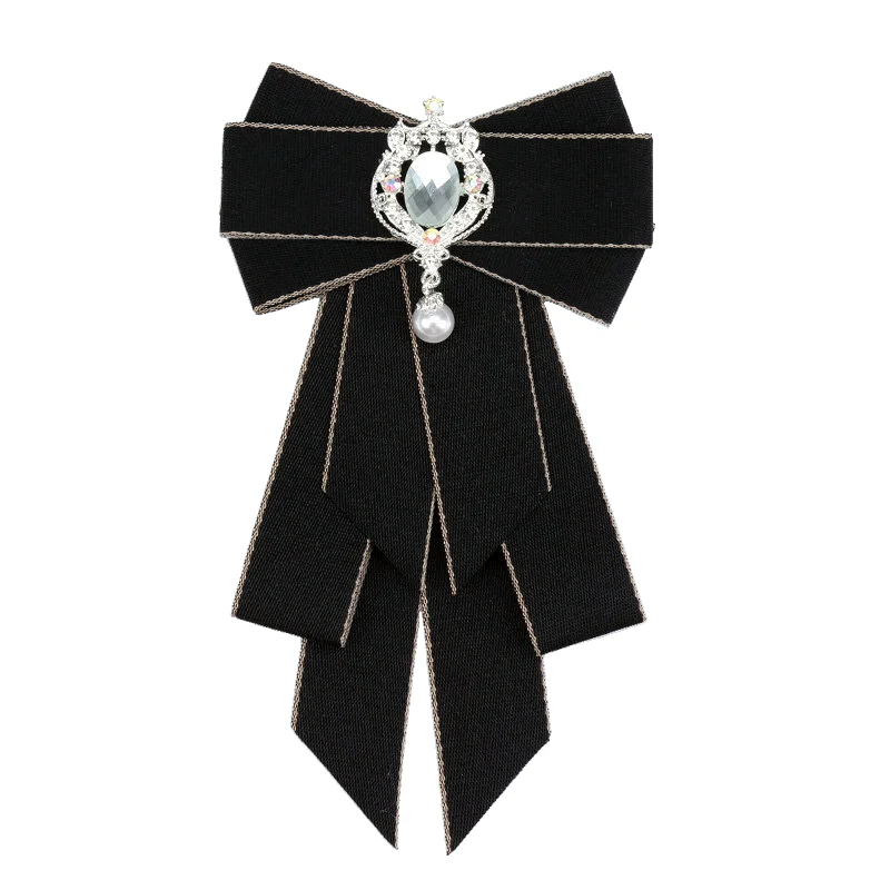 Heiße Schule Mädchen Junge Elegante Klassische Retro Große Fliege Krawatte Strass Corsage Bowtie Krawatte Geschenke für Frauen Formale Krawatten – Detail 7