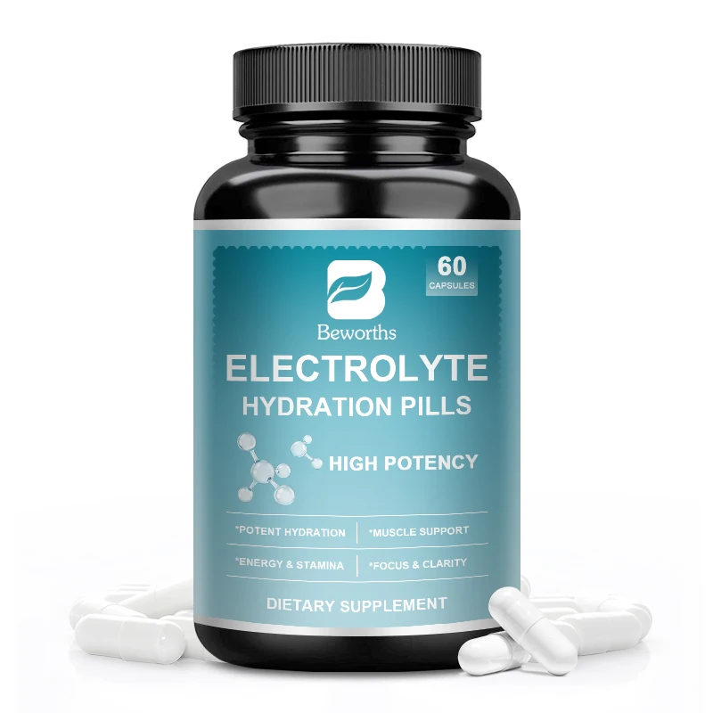 Beworths Electrolyte Capsules with Vitamin B6 & Salt Pills of Electrolytes for Endurance Sports Nutrition & Running Supplements